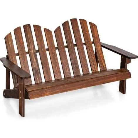 COSTWAY Chaise De Jardin Adirondack 2 Places Pour Enfants Avec Dossier 110°& Accoudoirs, Fauteuil Adirondack Extérieur En Bois De Spain Pour 1-3 Enfants De 3 Ans+, Charge 100kg, Café 3 COSTWAY Chaise De Jardin Adirondack 2 Places Pour Enfants Avec Dossier 110°& Accoudoirs, Fauteuil Adirondack Extérieur En Bois De Spain Pour 1-3 Enfants De 3 Ans+, Charge 100kg, Café