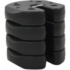 Momo Poids Pour Belvédère 4 Pcs Noir 220x50 Mm Béton