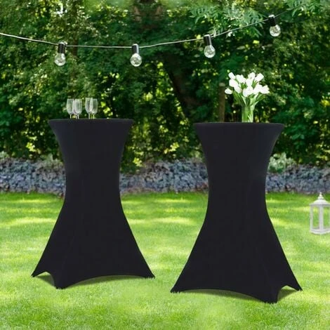 Lot De 2 Tables Hautes Pliantes 105 CM Et 2 Housses Noires 4 Lot De 2 Tables Hautes Pliantes 105 CM Et 2 Housses Noires – Image 2