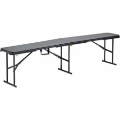 Banc Pliant Noir 3 Places 180cm REKKEM