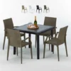 Table Carrée Noire 90x90cm Avec 4 Chaises Colorées Grand Soleil Set Extérieur Bar Café ARM Bistrot Passion Couleur: Marron 2 Table Carrée Noire 90x90cm Avec 4 Chaises Colorées Grand Soleil Set Extérieur Bar Café ARM Bistrot Passion Couleur: Marron -Promos Verde Rêverie Boutique 10709469 1