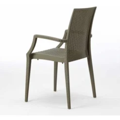 Table Carrée Noire 90x90cm Avec 4 Chaises Colorées Grand Soleil Set Extérieur Bar Café ARM Bistrot Passion Couleur: Marron -Promos Verde Rêverie Boutique 10709469 5