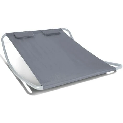 Lit Bain De Soleil 180 CM Avec Toile Grise 2 Lit Bain De Soleil 180 CM Avec Toile Grise