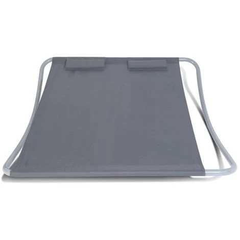 Lit Bain De Soleil 180 CM Avec Toile Grise 4 Lit Bain De Soleil 180 CM Avec Toile Grise – Image 3