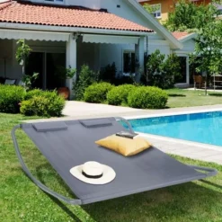 Lit Bain De Soleil 180 CM Avec Toile Grise 8 Lit Bain De Soleil 180 CM Avec Toile Grise -Promos Verde Rêverie Boutique 10749520 4