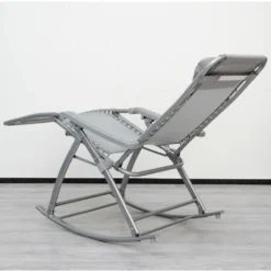 Berceuse Chaise Longue Berçante De AMANKA Transat à Bascule De Jardin Rocking Chair Pliable Et Inclinable Avec Repose-pieds Et Dossier Réglable En Acier Env 178x70cm Poids Supporté Max 100 Kg Gr 9 Berceuse Chaise Longue Berçante De AMANKA Transat à Bascule De Jardin Rocking Chair Pliable Et Inclinable Avec Repose-pieds Et Dossier Réglable En Acier Env 178x70cm Poids Supporté Max 100 Kg Gr -Promos Verde Rêverie Boutique 10977915 3