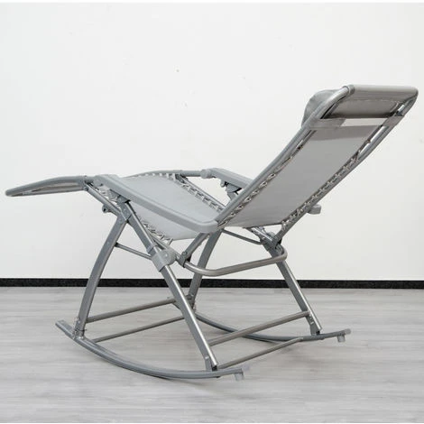 Berceuse Chaise Longue Berçante De AMANKA Transat à Bascule De Jardin Rocking Chair Pliable Et Inclinable Avec Repose-pieds Et Dossier Réglable En Acier Env 178x70cm Poids Supporté Max 100 Kg Gr 5 Berceuse Chaise Longue Berçante De AMANKA Transat à Bascule De Jardin Rocking Chair Pliable Et Inclinable Avec Repose-pieds Et Dossier Réglable En Acier Env 178x70cm Poids Supporté Max 100 Kg Gr – Image 3