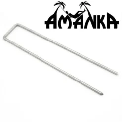AMANKA Set 100 Piquets En Acier Galvanisé Ø3,2mm 150x30mm Ancrage Au Sol Pour Bâches Filets De Jardinage En U Anguleux 10 AMANKA Set 100 Piquets En Acier Galvanisé Ø3,2mm 150x30mm Ancrage Au Sol Pour Bâches Filets De Jardinage En U Anguleux -Promos Verde Rêverie Boutique 10987257 4