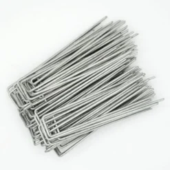 AMANKA Set 100 Piquets En Acier Galvanisé Ø3,2mm 150x30mm Ancrage Au Sol Pour Bâches Filets De Jardinage En U Anguleux 11 AMANKA Set 100 Piquets En Acier Galvanisé Ø3,2mm 150x30mm Ancrage Au Sol Pour Bâches Filets De Jardinage En U Anguleux -Promos Verde Rêverie Boutique 10987257 5