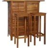 Table Et Chaises De Bar 3 Pcs Bois D'acacia Massif VidaXL 1 Table Et Chaises De Bar 3 Pcs Bois D'acacia Massif VidaXL -Promos Verde Rêverie Boutique 11091948 1
