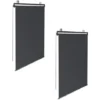 Lot De 2 Stores Enrouleurs L.125 X H. 225 CM Pour Pergola Gris Anthracite