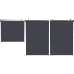Lot De 3 Stores Enrouleurs L.125 X H. 225 CM Pour Pergola Gris Anthracite 10 Lot De 3 Stores Enrouleurs L.125 X H. 225 CM Pour Pergola Gris Anthracite -Promos Verde Rêverie Boutique 11190355 4