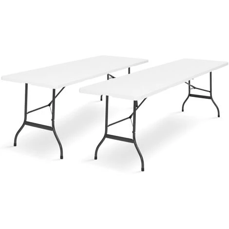 Lot De 2 Tables Pliantes Portables 180 CM Pour Camping Ou Réception 3 Lot De 2 Tables Pliantes Portables 180 CM Pour Camping Ou Réception