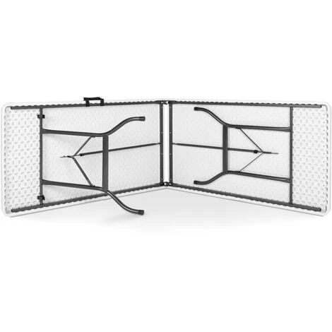 Lot De 2 Tables Pliantes Portables 180 CM Pour Camping Ou Réception 5 Lot De 2 Tables Pliantes Portables 180 CM Pour Camping Ou Réception – Image 3