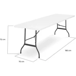 Lot De 2 Tables Pliantes Portables 180 CM Pour Camping Ou Réception 10 Lot De 2 Tables Pliantes Portables 180 CM Pour Camping Ou Réception -Promos Verde Rêverie Boutique 11244257 4