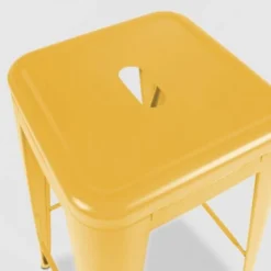 Tabouret De Bar En Métal Jaune Mat 10 Tabouret De Bar En Métal Jaune Mat -Promos Verde Rêverie Boutique 11276154 4