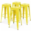 Lot De 4 Tabourets De Bar En Acier Jaune Mat -Promos Verde Rêverie Boutique 11281124 1