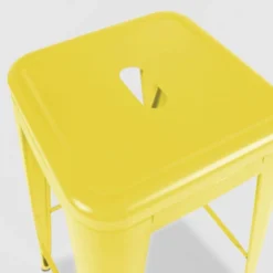 Lot De 4 Tabourets De Bar En Acier Jaune Mat 10 Lot De 4 Tabourets De Bar En Acier Jaune Mat -Promos Verde Rêverie Boutique 11281124 4