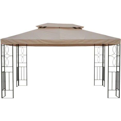 OUTSUNNY Toile De Rechange Pour Pavillon Tonnelle Tente 3 X 4 M Polyester Haute Densité 180 G/m² Beige 6 OUTSUNNY Toile De Rechange Pour Pavillon Tonnelle Tente 3 X 4 M Polyester Haute Densité 180 G/m² Beige – Image 4