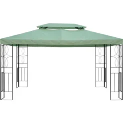 OUTSUNNY Toile De Rechange Pour Pavillon Tonnelle Tente 3 X 4 M Polyester Haute Densité 180 G/m² Vert 10 OUTSUNNY Toile De Rechange Pour Pavillon Tonnelle Tente 3 X 4 M Polyester Haute Densité 180 G/m² Vert -Promos Verde Rêverie Boutique 11330104 4