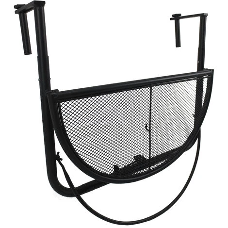 OUTSUNNY Table Suspendue Pour Balcon Dim. 60L X 45l Cm Hauteur Réglable 3 Niveaux Métal époxy Noir 6 OUTSUNNY Table Suspendue Pour Balcon Dim. 60L X 45l Cm Hauteur Réglable 3 Niveaux Métal époxy Noir – Image 4