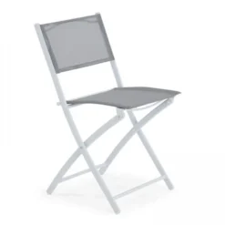 Table De Jardin Et 4 Chaises Pliantes En Acier Et Verre Gris -Promos Verde Rêverie Boutique 11508816 4