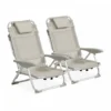 Lot De 2 Fauteuils Clic Clac Des Plages En Polyester Gris -Promos Verde Rêverie Boutique 11572829 1