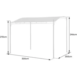 Pergola Murale 3 × 2,5m NICE Grise 9 Pergola Murale 3 × 2,5m NICE Grise -Promos Verde Rêverie Boutique 11773489 4