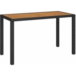 Mobilier D'extérieur 6 Pcs Résine Tressée Et Bois D'acacia Noir VidaXL 9 Mobilier D'extérieur 6 Pcs Résine Tressée Et Bois D'acacia Noir VidaXL -Promos Verde Rêverie Boutique 11987701 4