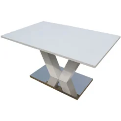 Table Repas Extensible Lora - Dimensions : 140/180 X 90 X 75 Cm - Blanc Laqué 8 Table Repas Extensible Lora - Dimensions : 140/180 X 90 X 75 Cm - Blanc Laqué -Promos Verde Rêverie Boutique 1212322 3