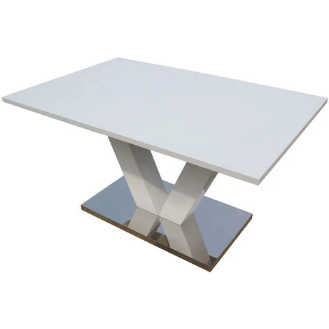 Table Repas Extensible Lora - Dimensions : 140/180 X 90 X 75 Cm - Blanc Laqué 5 Table Repas Extensible Lora - Dimensions : 140/180 X 90 X 75 Cm - Blanc Laqué – Image 3