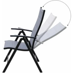 Fauteuil De Jardin Aluminium/ Textilène Chillvert Sicilia Multipositions 55x68x104 Cm 9 Fauteuil De Jardin Aluminium/ Textilène Chillvert Sicilia Multipositions 55x68x104 Cm -Promos Verde Rêverie Boutique 12963953 3