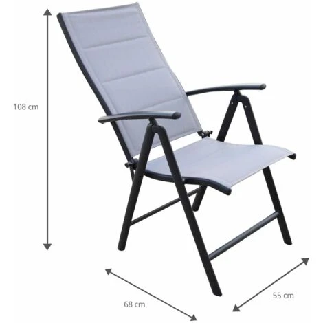 Fauteuil De Jardin Aluminium/ Textilène Chillvert Sicilia Multipositions 55x68x104 Cm 6 Fauteuil De Jardin Aluminium/ Textilène Chillvert Sicilia Multipositions 55x68x104 Cm – Image 4