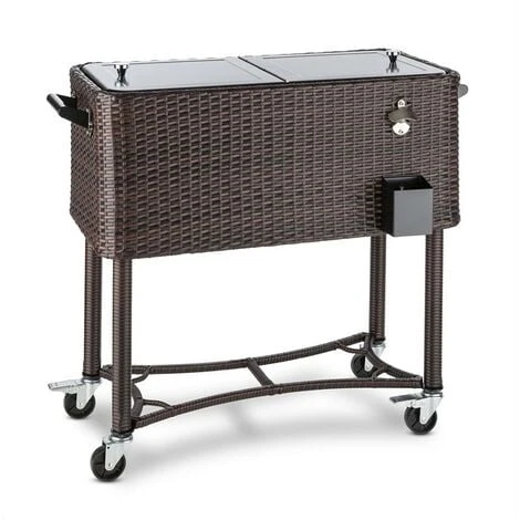 SpringbreakChariot Bar Glacière Frigorifique De Terrasse 80L - Rotin 4 SpringbreakChariot Bar Glacière Frigorifique De Terrasse 80L - Rotin – Image 2