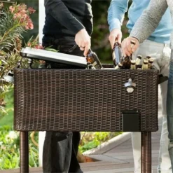 SpringbreakChariot Bar Glacière Frigorifique De Terrasse 80L - Rotin 10 SpringbreakChariot Bar Glacière Frigorifique De Terrasse 80L - Rotin -Promos Verde Rêverie Boutique 12990373 4