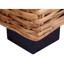 Canapé à 3 Places De Jardin Rotin Naturel VidaXL -Promos Verde Rêverie Boutique 13196854 4