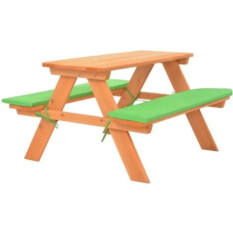 Table De Pique-nique Pour Enfants Avec Bancs 89x79x50 Cm Sapin VidaXL 3 Table De Pique-nique Pour Enfants Avec Bancs 89x79x50 Cm Sapin VidaXL