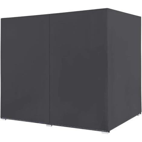 Chaise Longue D'extérieur Avec Rideaux Résine Tressée Gris VidaXL 6 Chaise Longue D'extérieur Avec Rideaux Résine Tressée Gris VidaXL – Image 4