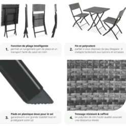 Salon De Jardin TREVI 2 Personnes - Mobilier De Jardin, Meuble De Jardin, Ensemble Table Et Chaises De Jardin 11 Salon De Jardin TREVI 2 Personnes - Mobilier De Jardin, Meuble De Jardin, Ensemble Table Et Chaises De Jardin -Promos Verde Rêverie Boutique 13418259 5