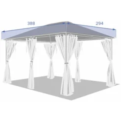 Toile De Toit Pour La Tonnelle Santorini 3 X 4 M Ardoise 9 Toile De Toit Pour La Tonnelle Santorini 3 X 4 M Ardoise -Promos Verde Rêverie Boutique 1371844 4