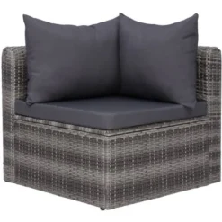 Canapés D'angle De Jardin 2 Pcs Gris Résine Tressée VidaXL 10 Canapés D'angle De Jardin 2 Pcs Gris Résine Tressée VidaXL -Promos Verde Rêverie Boutique 13804041 4