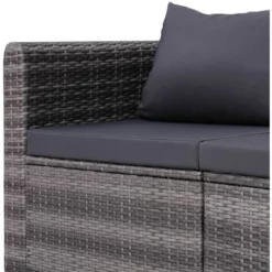 Canapés D'angle De Jardin 2 Pcs Gris Résine Tressée VidaXL 11 Canapés D'angle De Jardin 2 Pcs Gris Résine Tressée VidaXL -Promos Verde Rêverie Boutique 13804041 5