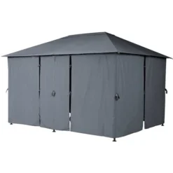 Jeu De 6 Rideaux Pour La Tonnelle Santorini 3 X 4 M Ardoise 7 Jeu De 6 Rideaux Pour La Tonnelle Santorini 3 X 4 M Ardoise -Promos Verde Rêverie Boutique 1460078 3