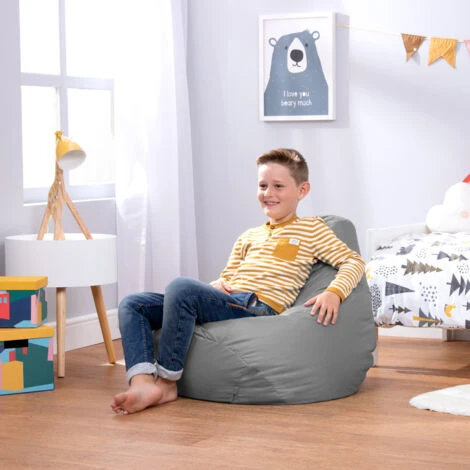Veeva Pouf Spécial Gamer Pour Enfants, Grand - Résistant à L’eau, Poufs D’intérieur Et D’extérieur, Gris Clair 4 Veeva Pouf Spécial Gamer Pour Enfants, Grand - Résistant à L’eau, Poufs D’intérieur Et D’extérieur, Gris Clair – Image 2