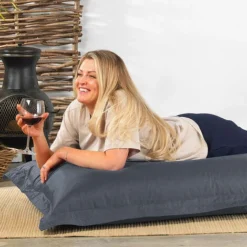 Veeva Coussin De Sol Pour Pouf Géant, Pouf Pour Adultes - Grand, Poufs D’intérieur Et D’extérieur, Gris Anthracite -Promos Verde Rêverie Boutique 14827546 3