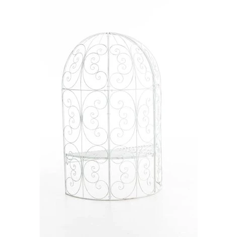 Banc De Jardin Rosie Demi-cercle Avec Arche à Rosiers Antique/blanc 5 Banc De Jardin Rosie Demi-cercle Avec Arche à Rosiers Antique/blanc – Image 3