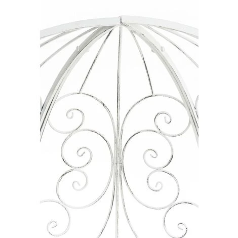 Banc De Jardin Rosie Demi-cercle Avec Arche à Rosiers Antique/blanc 6 Banc De Jardin Rosie Demi-cercle Avec Arche à Rosiers Antique/blanc – Image 4