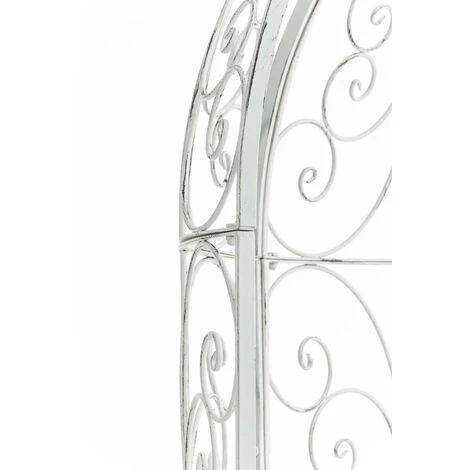 Banc De Jardin Rosie Demi-cercle Avec Arche à Rosiers Antique/blanc 7 Banc De Jardin Rosie Demi-cercle Avec Arche à Rosiers Antique/blanc – Image 5