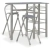 Ensemble De Bar Avec étagères 3 Pcs Bois Et Acier Gris VidaXL 1 Ensemble De Bar Avec étagères 3 Pcs Bois Et Acier Gris VidaXL -Promos Verde Rêverie Boutique 15739043 1