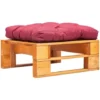 Repose-pied Palette De Jardin Et Coussin Rouge Marron Miel Bois VidaXL 2 Repose-pied Palette De Jardin Et Coussin Rouge Marron Miel Bois VidaXL -Promos Verde Rêverie Boutique 16507946 1